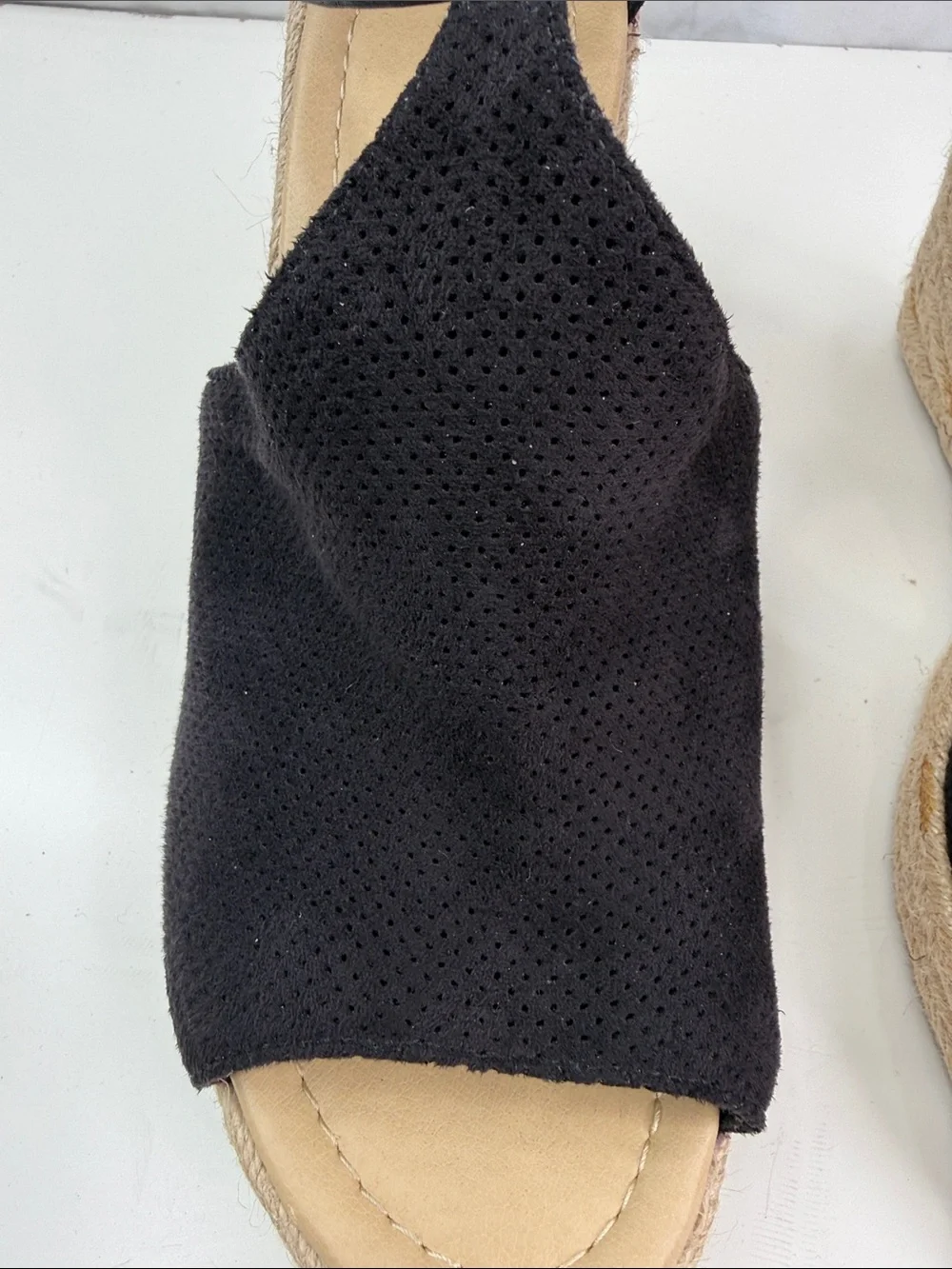 Cityclassified Women’s Size 9 Black Ankle-Strap Espadrille Wedge Sandals EUC